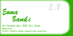 emma banki business card